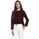 Generic Women's Polyester Diagonal Cut Long Sleeves Blazer (Maroon) Generic Women's Polyester Diagonal Cut Long Sleeves Blazer (Maroon)