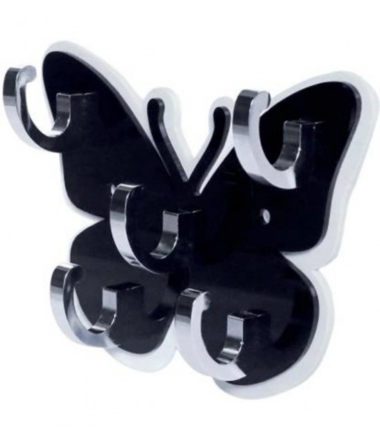 Generic Pack Of 2_Butterfly Key Holder – Decorative Wall Mount Key Organizer (Color: Black)