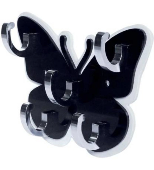 Generic Pack Of 2_Butterfly Key Holder – Decorative Wall Mount Key Organizer (Color: Black)