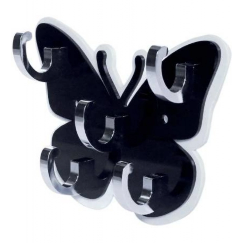 Generic Pack Of 2_Butterfly Key Holder – Decorative Wall Mount Key Organizer (Color: Black)