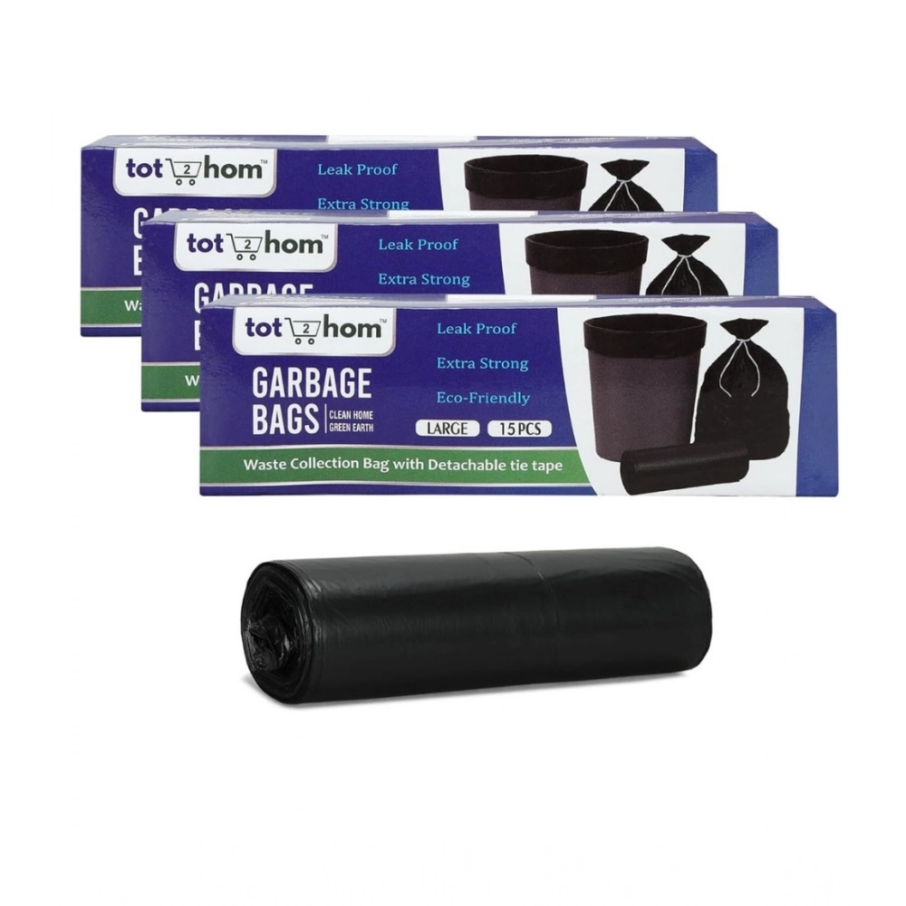 Generic Pack of 3 Biodegradeable Vegetable-Paper 25 x 30 Inches Garbage Bag (Black)