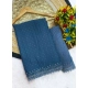 Generic Women's Georgette Stone Work Saree With Unstitched Blouse 5.5Mtr (Grey)