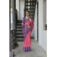 Generic Women's Faux_Tussar Ikat Saree With Unstitched Blouse 5.5Mtr (Peach)