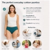 Generic Pack of_3 Women's Cotton Solid Hipster Panty (Multicolor)