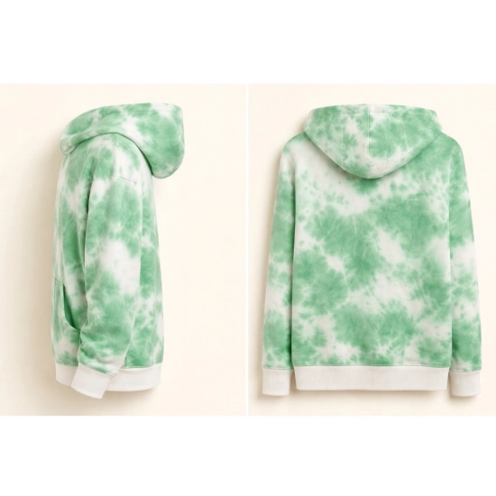 Generic Men's Cotton Tie &amp; dye Hoodie (Green)