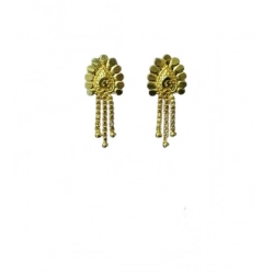 Generic Women's Pack of_2 Brass Gold-Plated Earrings (Gold)