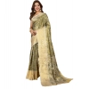 Generic Women's Jacquard Saree With Unstitched Blouse 5.5Mtr (Olive)