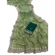 Generic Women's Star Georgette Embroidered Saree With Unstitched Blouse 5.5Mtr (Green)