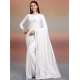 Generic Women's Net Self Design Saree With Unstitched Blouse 5.5Mtr (White)