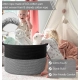 Generic Cotton Pack Of_1 16x14 Inch Storage Basket For Clothes With Out Lid (Black-Black-Kidi)
