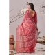 Generic Women's Faux_Linen Printed Saree With Unstitched Blouse 5.5Mtr (Rose)