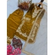 Generic Women's Silk Embroidered 3/4th Sleeve Round Kurti With Palazzo Pant and Dupatta Set (Gold) Generic Women's Silk Embroidered 3/4th Sleeve Round Kurti With Palazzo Pant and Dupatta Set (Gold)