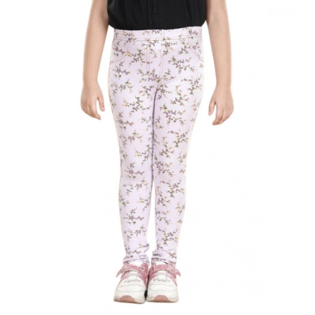 Generic Girl's Cotton Lycra Floral Elasticated Jeggings (Multicolor) Generic Girl's Cotton Lycra Floral Elasticated Jeggings (Multicolor)