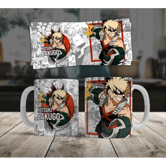 Generic Anime Katsuki Bakugo Ceramic Printed Coffee Mug (White)