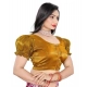Generic Women's Jimmy Solid Designer Neck Elastic Sleeve Readymade Blouse (Gold 38 , Alterable up to 42)-PID65828 Generic Women's Jimmy Solid Designer Neck Elastic Sleeve Readymade Blouse (Gold 38 , Alterable up to 42)-PID65828