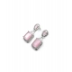 Generic Women's Brass Silver Plated Drop Earrings (Pink) Generic Women's Brass Silver Plated Drop Earrings (Pink)