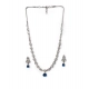 Generic Women's Brass Silver Plated Necklace set (Blue) Generic Women's Brass Silver Plated Necklace set (Blue)