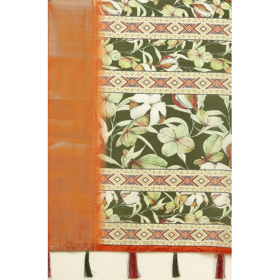 Generic Women's Cotton Silk Floral Printed Saree With Unstitched Blouse 5.5Mtr (Multicolor) Generic Women's Cotton Silk Floral Printed Saree With Unstitched Blouse 5.5Mtr (Multicolor)