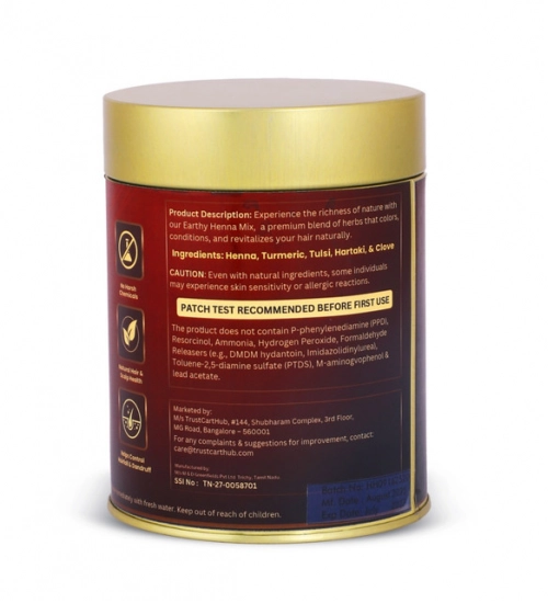 Generic Women's Vixa Naturals Dark Brown Mix Hair Color | Henna Powder for Hair | Natural Black Herbal Hair Dye | Organic Mehndi with Indigo, Tulsi, Baheda &amp; Thankuni | 25g x 8