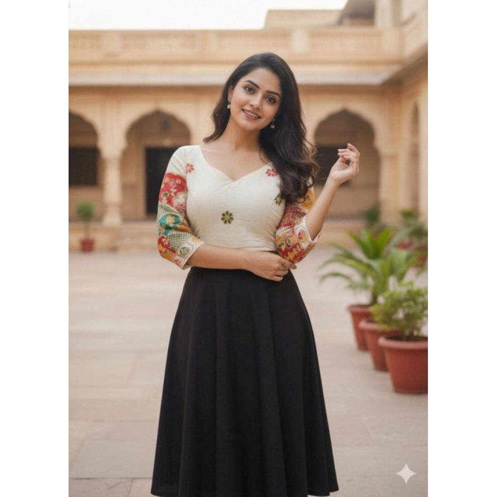 Generic Women's Cambric Cotton Round Neck Padded Blouse (White, 38 Ready Size (Self-Alterable 36–40) Generic Women's Cambric Cotton Round Neck Padded Blouse (White, 38 Ready Size (Self-Alterable 36–40)