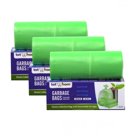Generic Pack of 3 Biodegradeable Vegetable-Paper 19 x 21 Inches Garbage Bag (Green)