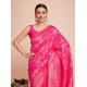 Generic Women's Soft Silk Jacquard Saree With Unstitched Blouse 5.5Mtr (Pink)