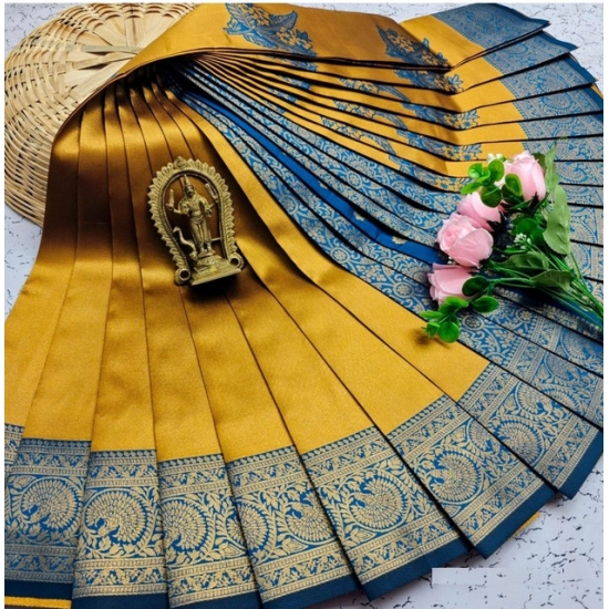 Generic Women's Soft Silk Printed Saree With Unstitched Blouse 5.5Mtr (Golden Yellow) Generic Women's Soft Silk Printed Saree With Unstitched Blouse 5.5Mtr (Golden Yellow)