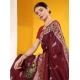 Generic Women's Raw_Silk Woven_Motif Saree With Unstitched Blouse 5.5Mtr (Maroon) Generic Women's Raw_Silk Woven_Motif Saree With Unstitched Blouse 5.5Mtr (Maroon)