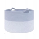 Generic Cotton Pack Of_1 16x14 Inch Storage Basket For Clothes With Out Lid (Blue-White) Generic Cotton Pack Of_1 16x14 Inch Storage Basket For Clothes With Out Lid (Blue-White)