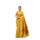 Generic Women's Silk Blend Woven Saree With Unstitched Blouse 5.5 Mtr (Mustard)