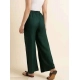 Generic Women's Casual Rayon Solid Ankle Length Palazzo (Green, Free Size)