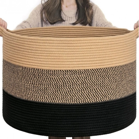 Generic Cotton Pack Of_1 Mix 16x14 Inch Storage Basket For Clothes With Out Lid (Multicolor) Generic Cotton Pack Of_1 Mix 16x14 Inch Storage Basket For Clothes With Out Lid (Multicolor)