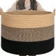 Generic Cotton Pack Of_1 Mix 16x14 Inch Storage Basket For Clothes With Out Lid (Multicolor)